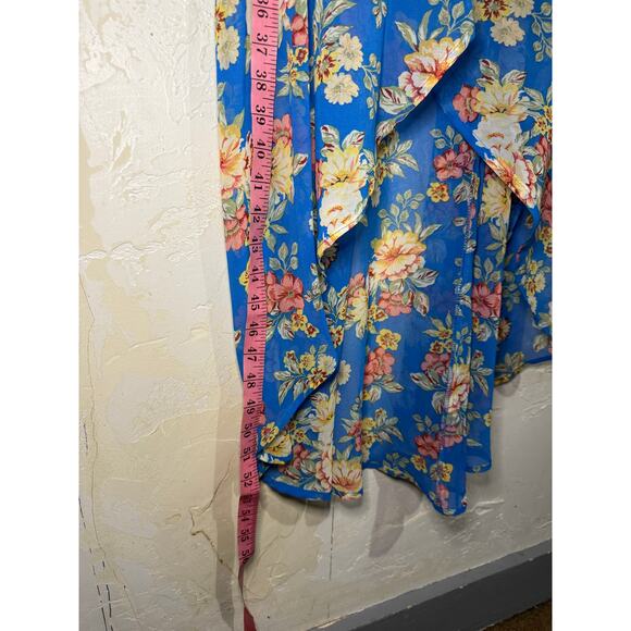 Lily Rose‎ floral high low faux wrap summer dress womens medium fairy prairie - Picture 9 of 10